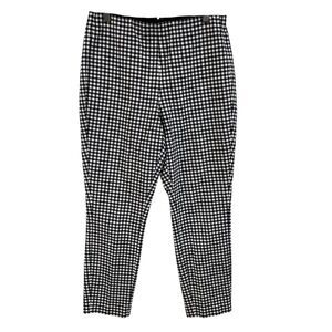 Rag & Bone Black‎ White Gingham Check Ankle Simone Pants Cropped Size 10